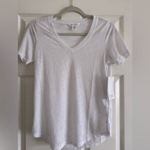 Athleta Women's Classic White V-Neck Tee